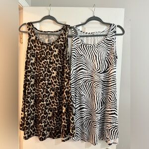 Animal Print Shift Dresses
